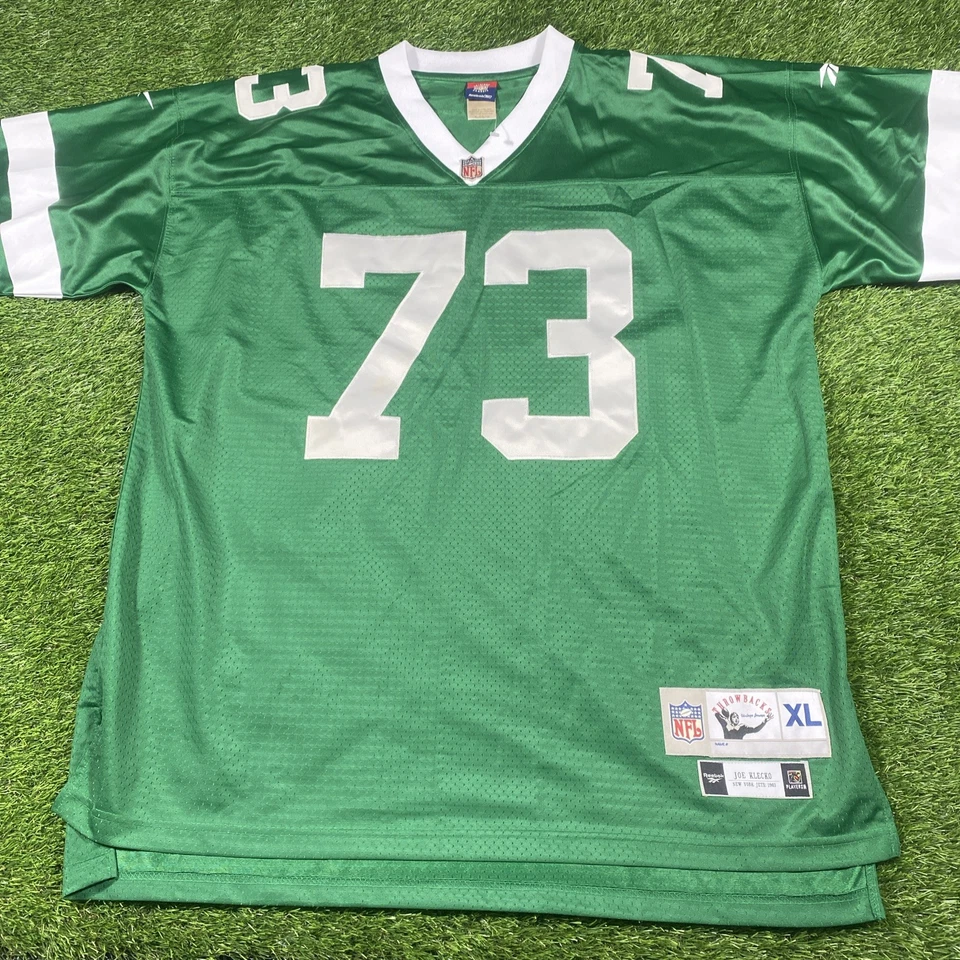 Camiseta Joe Klecko New York Jets para hombre XL verde #73 cosida Reebok NFL Thowback Foto 2 de 4
