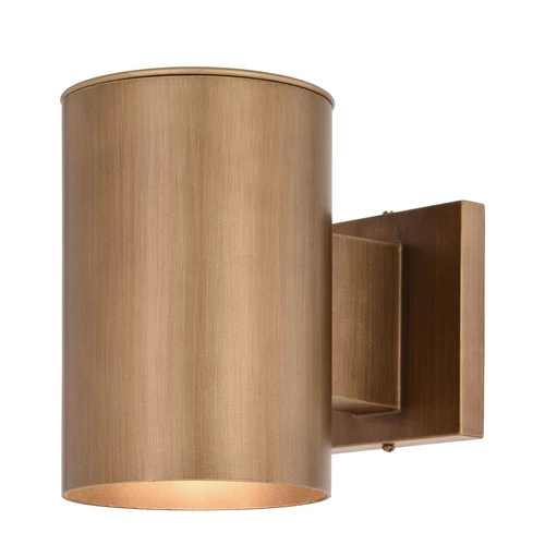 Vaxcel Chiasso 7.25-in H Warm Brass Outdoor Mid Century Modern 1 Light Outdoor C - Picture 1 of 9
