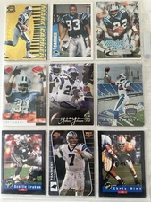 Vintage Carolina Panthers Football Card Lot Various Manufacturers & Players