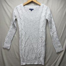 American Eagle Knit Sweater Dress Women’s Size XXS Gray Long Sleeve