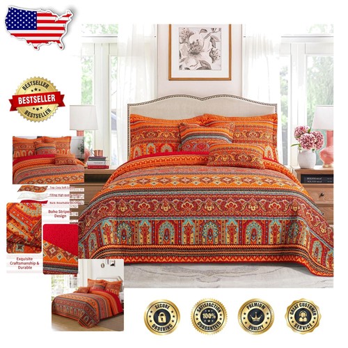 Elegant Cotton Quilt Twin Bedding Set with Pillow Sham - All-Season Comfort