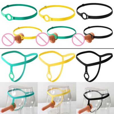 MARKENLOS Tanga uomo perizoma G anello in silicone pene cock ring slip intimo sexy t-back