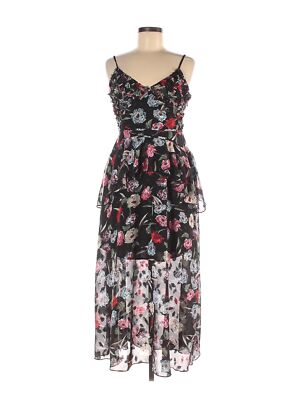 foxiedox cocktail dress Embroidered V-Neck Tea Length Dress
