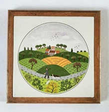 Villeroy And Boch Naif Huntsman Wooden Framed Pan Stand