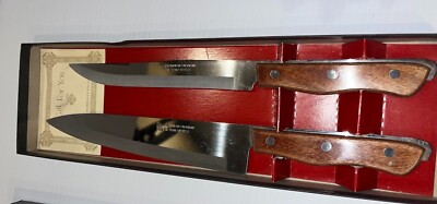 Vintage Maxam Precision Hollow Ground Stainless Steel Knife Set of 2 Japan Steel