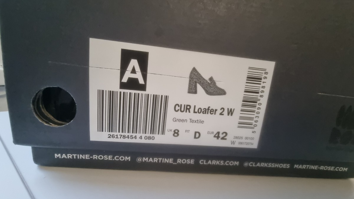 Clark Martine Rose Loafer 2 GreenTextile Uk 8 | eBay