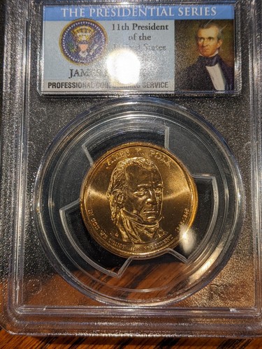 2009-d PCGS ms66 James Polk Presidential Dollar FDI First Day of Issue Pos B