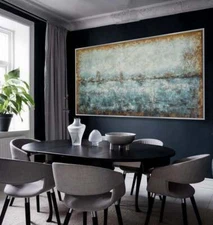 Simple Easy 极简主义当代现代中性色全景墙艺术-