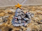 Vintage Hudson Pewter Trim the Tree Mouse Christmas Tree Figurine Royal Selangor — photo 1