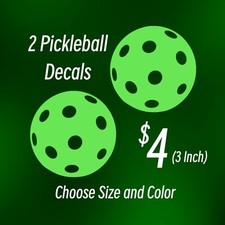 Pickleball Decal Stickers for Car Windows