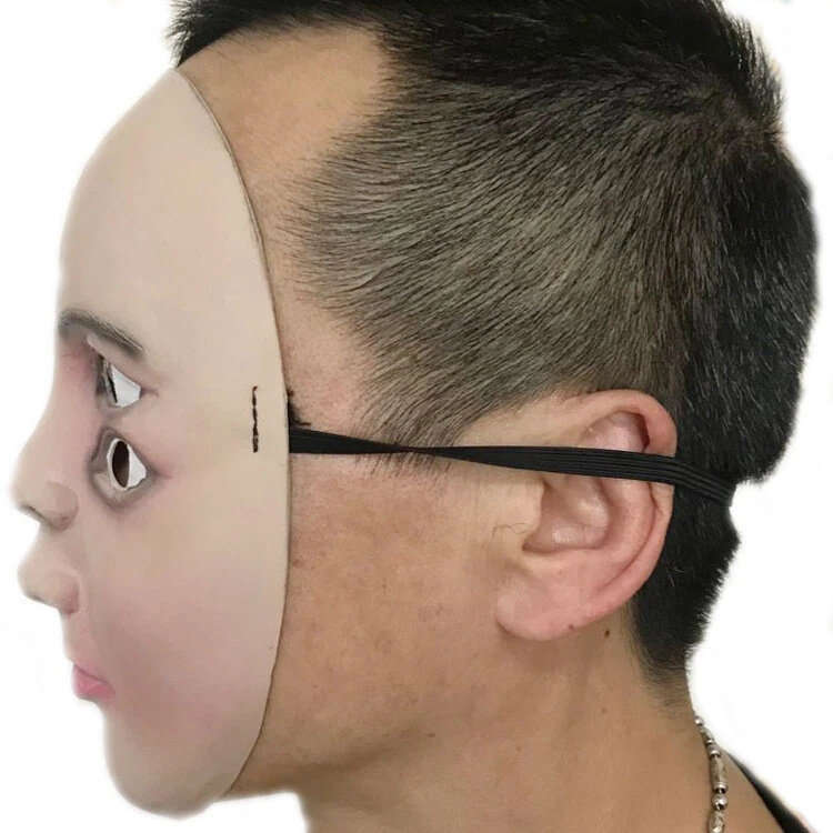 Hot Selling Unisex Personality Halloween Horror Latex Mask Terrifying 4-Eye Mask - Image 4 of 4