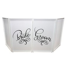 ProX XF-SBRGR20X2 2 Bride and Groom Facade Enhancement Scrims - Black on White