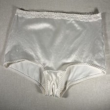 Vintage Plus-Size Intimate Moments White Lace Trim Control Pantie Size 5 XL