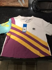 Adidas Originals Trefoil Crop Top T-shirt UK Size 8 BNWT