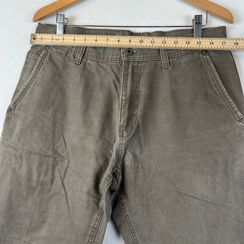 Eddie Bauer Carpenter Pants Mens 34x34 Cargo Canvas Work Utility Brown Cotton - Picture 8 of 11