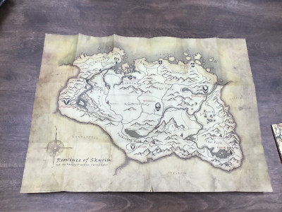 Province Of Skyrim Parchment Map 26'' x 19'' Elder Scrolls #1