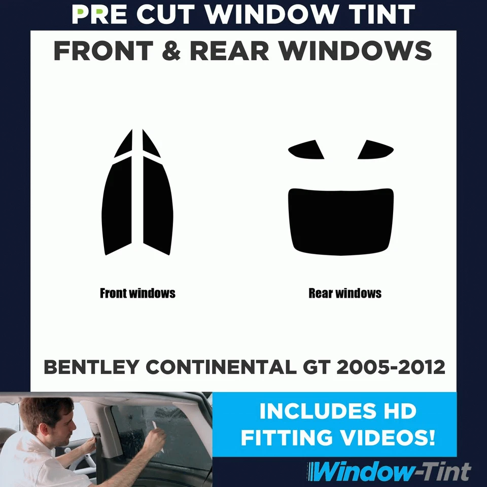 For Bentley Continental GT 2005-12 Full Pre Cut Window Tint Kit Front & Rear - Image 2 of 4