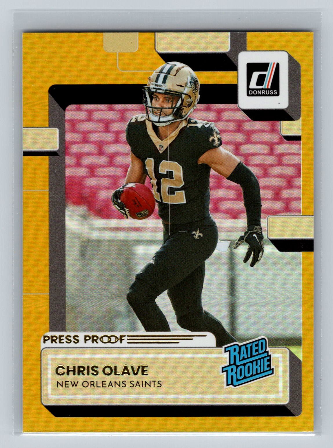 2022 Donruss Chris Olave #309 Premium Press Proof New Orleans Saints