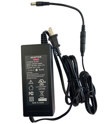 12V UL AC Adapter For Wahoo Model: Sun-1200500 Kickr Snap & Core 5A Power Supply