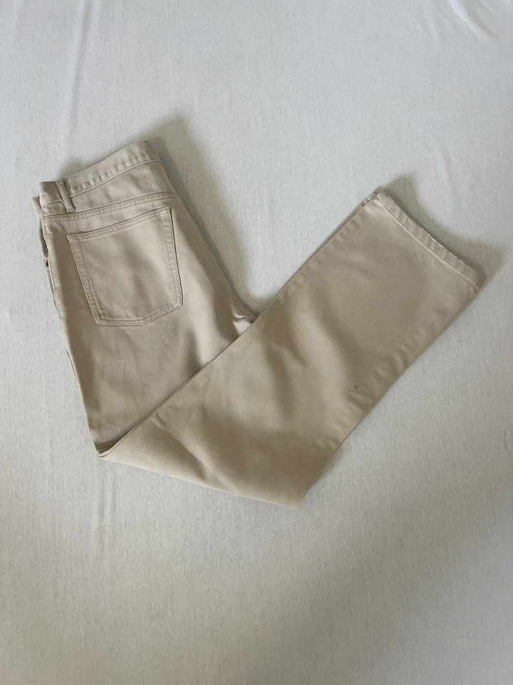 CHEROKEE Y2K VTG 90S 00S TROUSERS CHINOS BEIGE SAND RIBBED UK 14 - Image 4 of 4