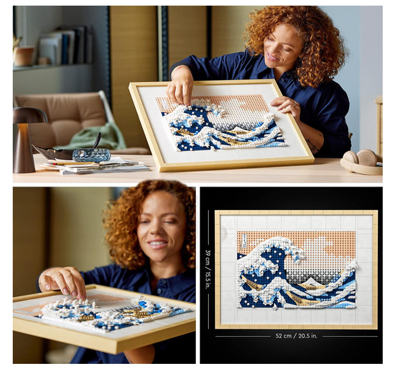 LEGO Art Hokusai La Grande Vague - Décoration Murale Japonaise Originale pour Adulte Créatif