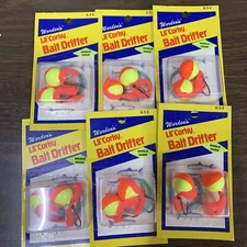 6PC Worden's Lil' Corky Bait Drifter 634 Flame Chartreuse Single Hook