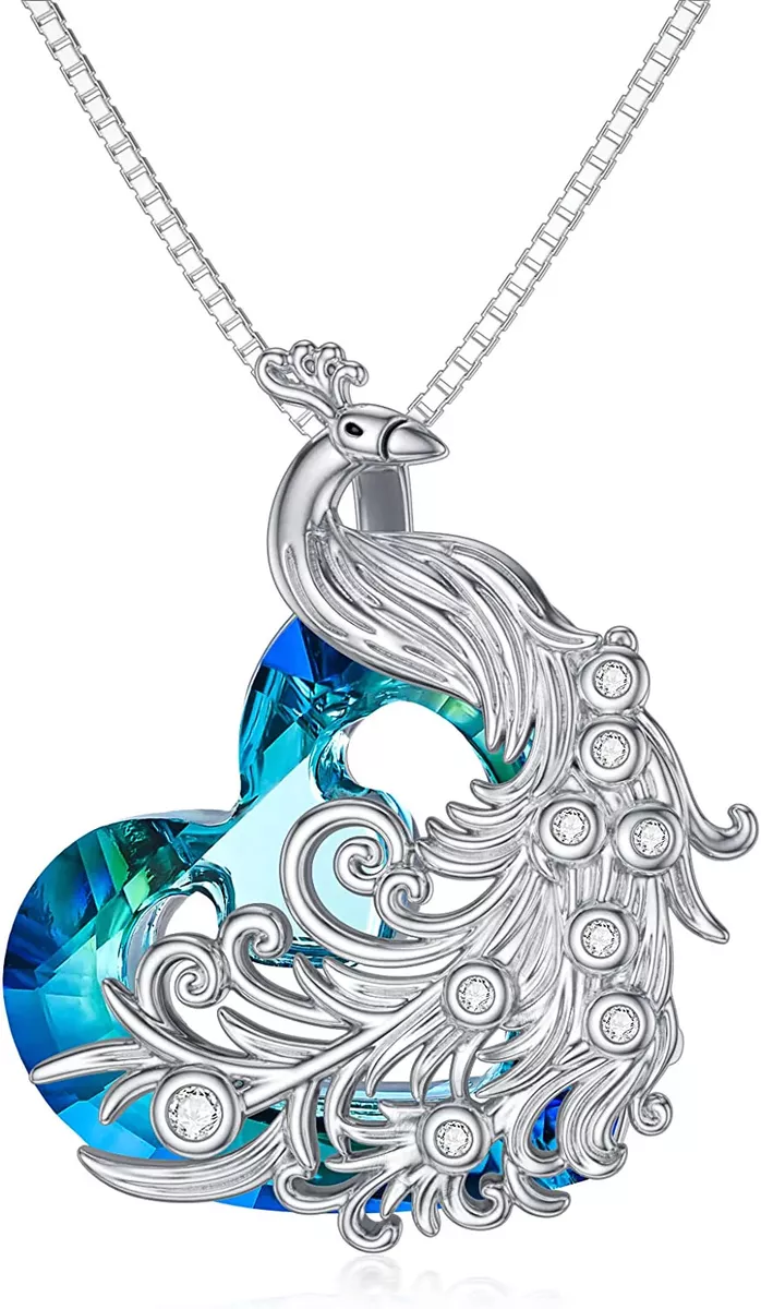 Peacock necklace cheap
