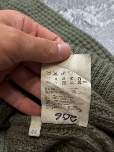 RARO maglione Prada vintage archivio maglia rigida collo alto verde kaki taglia 44 - Foto 11 di 14