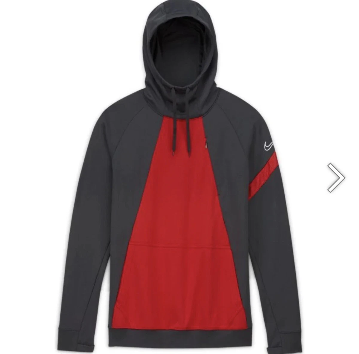 Nike fc hoodie top black and red