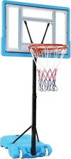 Poolside Basketball Hoop, Adjustable Height 45-53" Swimming Pool Portable Stand