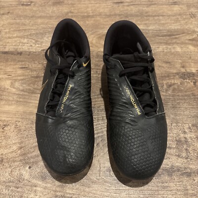 NIKE Phantom VNM Soccer Cleats -- Black & Gold, Size 8, A00577-077