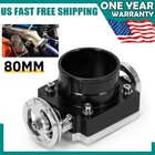 80Mm Universal Throttle Body For 3" Inch Intake Manifold Aluminum Billet Cnc New