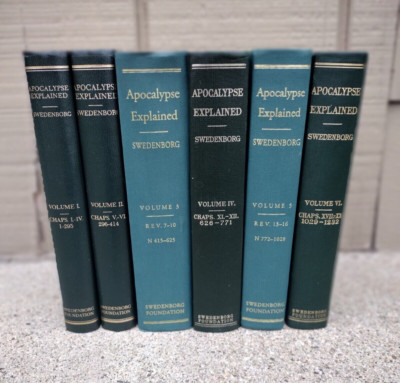 Complete Set 6 Apocalypse Explained Volumes I-IV Emmanuel Swedenborg Read Descrp