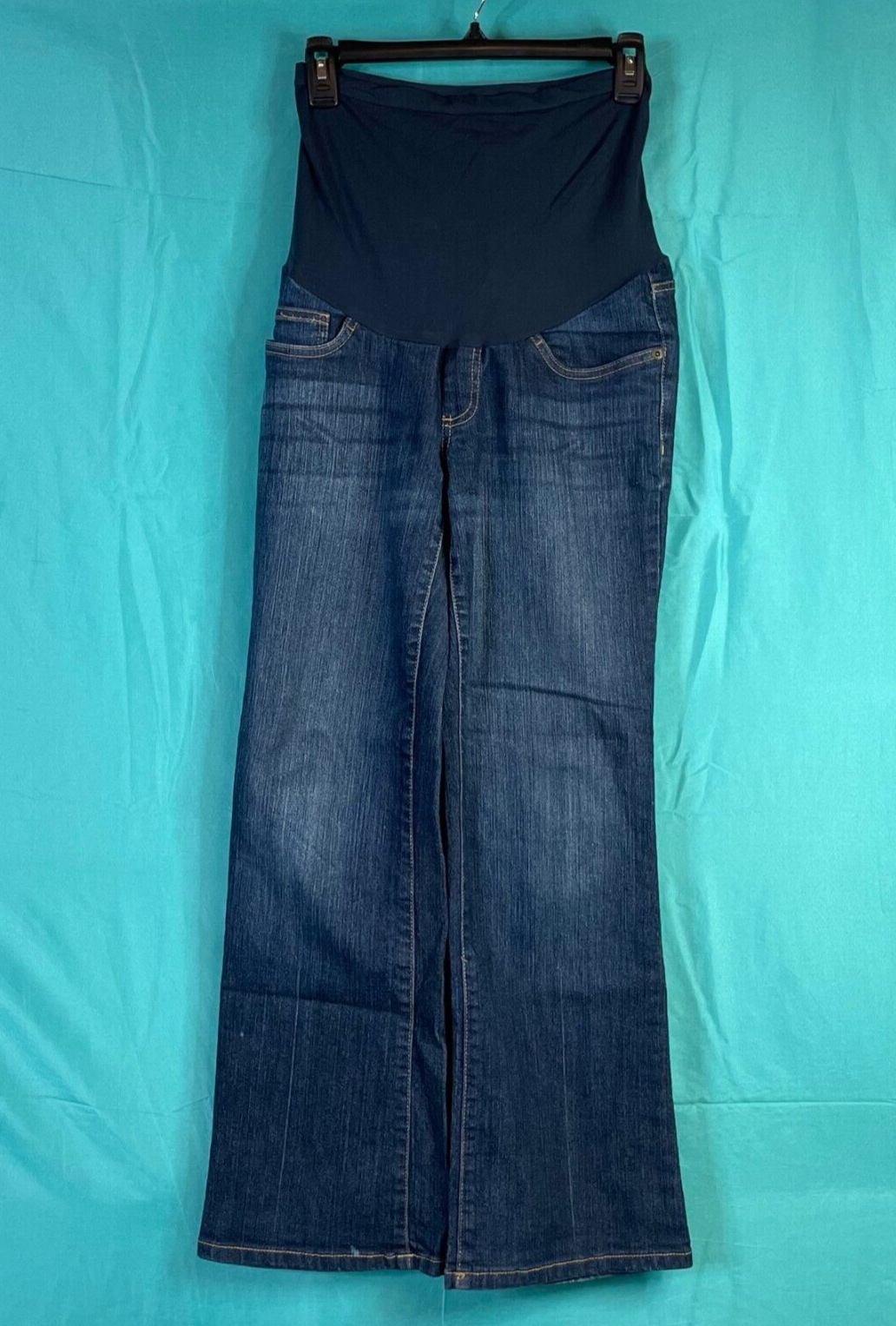 Motherhood Maternity Petite Blue Denim Flare Jeans with Secret Fit Belly