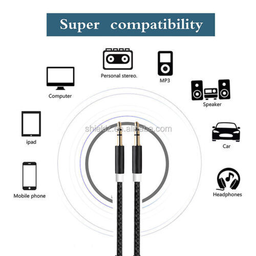 New 3.5mm Headphone AUX Cable – Male to Male Stereo Audio Lead - Picture 2 of 11