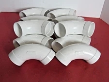 Lot of 12 VACULINE 5510 PVC 90 DEGREE 2" SWEEP ELBOW White