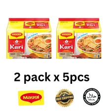 Maggi Mee 2-Minute Curry Instant Noodles Light Meal 2 pack x 5pcs