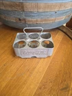 #3413 Vintage 1950s Coca-Cola Metal  Bottle Carrier Coke Caddy Aluminum Holder