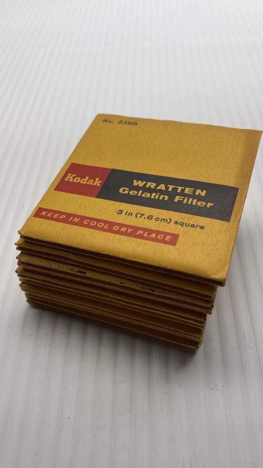 Wratten Kodak Filter 3x3 inch 75mm Gelatin Filter #85N6 SEALED! New/Vintage - Image 4 of 4