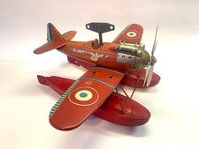 C.1934 JEP of France Tin Clockwork Seaplane with key boat marklin germany liner