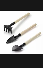 Small Mini Garden Tool Set 3 Pieces Tools Tiny Shovel/Rake/Spade Hand Planting