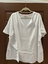 Isaac Mizrahi Live A496938 Split Neck Pullover Sweater White, Size 2X NWT