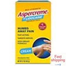 Aspercreme Lidocaine Pain Relief Cream Fragrance Free, 2.7 oz