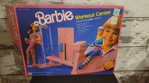 Barbie Workout Center Playset Everything Really Works 1984 - New in Open Box.