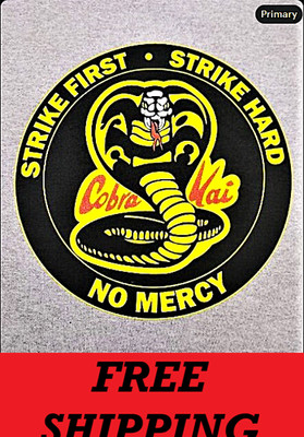 T-SHIRT-COBRA KAI-STRIKE FIRST-STRIKE HARD-NO MERCY