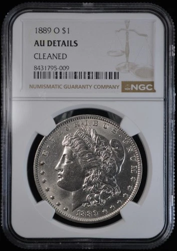 1889 O Morgan Silver Dollar $1- NGC AU Details 90% US Silver Dollar