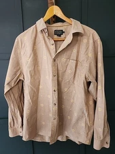 Pendelton 100% Cotton Button Up Shirt, Mauve/orange , Large