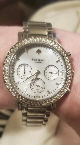 Orologio Analogico Kate Spade Gramercy Grand Donna Acciaio Inox Cristalli Funzionante