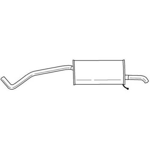 Silencieux arrière Sigam 22648 pour Seat Skoda et VW en acier inoxydable
