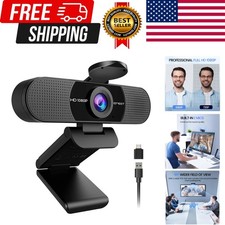 1080P Webcam with Microphone, C960 Web Cam, 2 Mics, 90  FOV, USB Type-A  A-t...